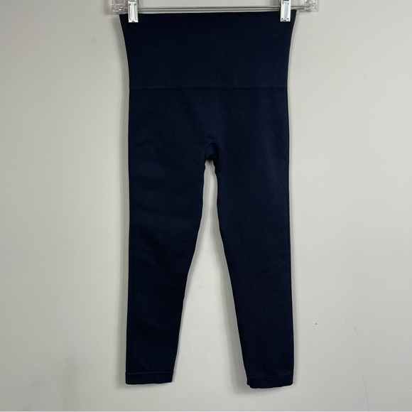 SPANX Look at Me Now Seamless Cropped Ankle Leggings Dark Navy High Waisted S P - Picture 2 of 10